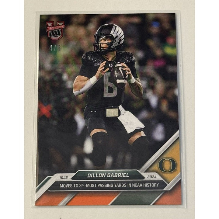 4/5* Dillon Gabriel RC* University Of #1 Oregon- 2024 Bowman U - HISTORY Card 29