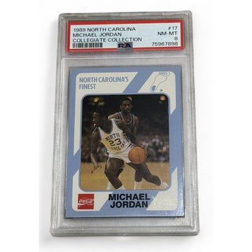 1990 North Carolina Collegiate Collection Michael Jordan Card 17 NBA Bulls SGC 8
