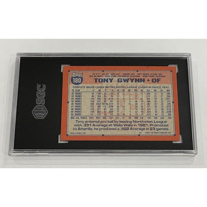 1991 Topps Tony Gwynn MLB San Diego Padres Vintage BB Card #180 - HOF - SGC 8.5*
