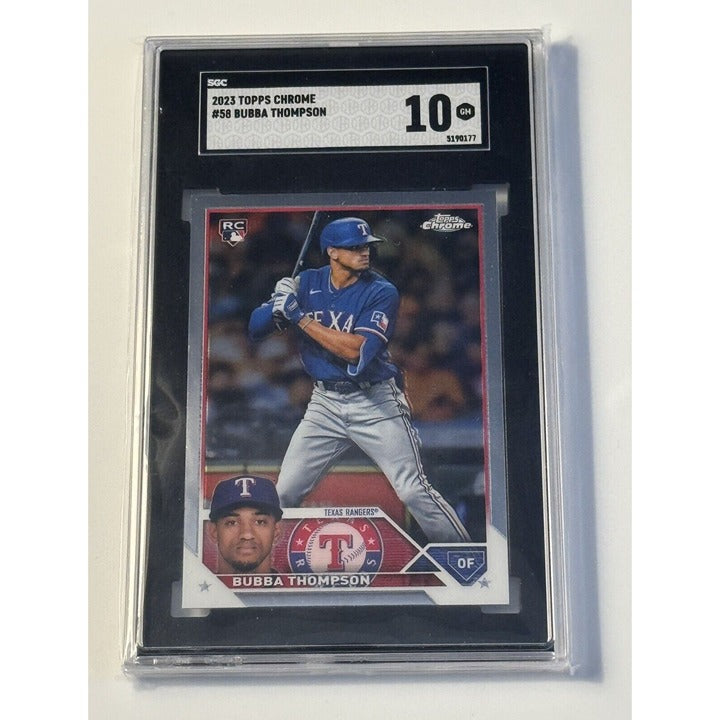 2023 Topps Chrome Bubba Thompson* RC MLB Texas Rangers Rookie Baseball Card #58*