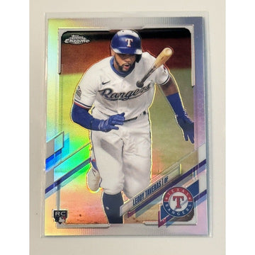 2021 Topps Chrome Leody Taveras RC Chrome Refractor Parallel - MLB Texas Rangers