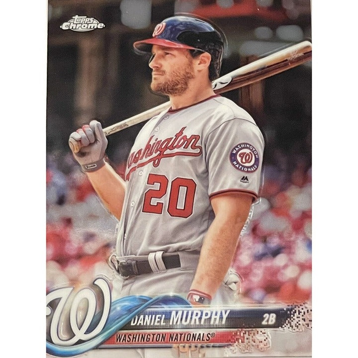 2018 Topps Chrome Daniel Murphy #196 Washington Nationals MLB JUST PULLED! MINT!