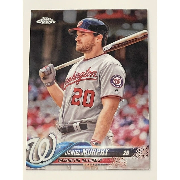 2018 Topps Chrome Daniel Murphy #196 Washington Nationals MLB JUST PULLED! MINT!
