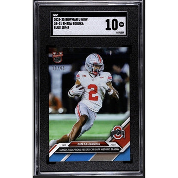 10/49* Emeka Egbuka RC ONLY 1206 PR! 2024-25 Bowman U NOW OS-01 HISTORIC SGC 10*