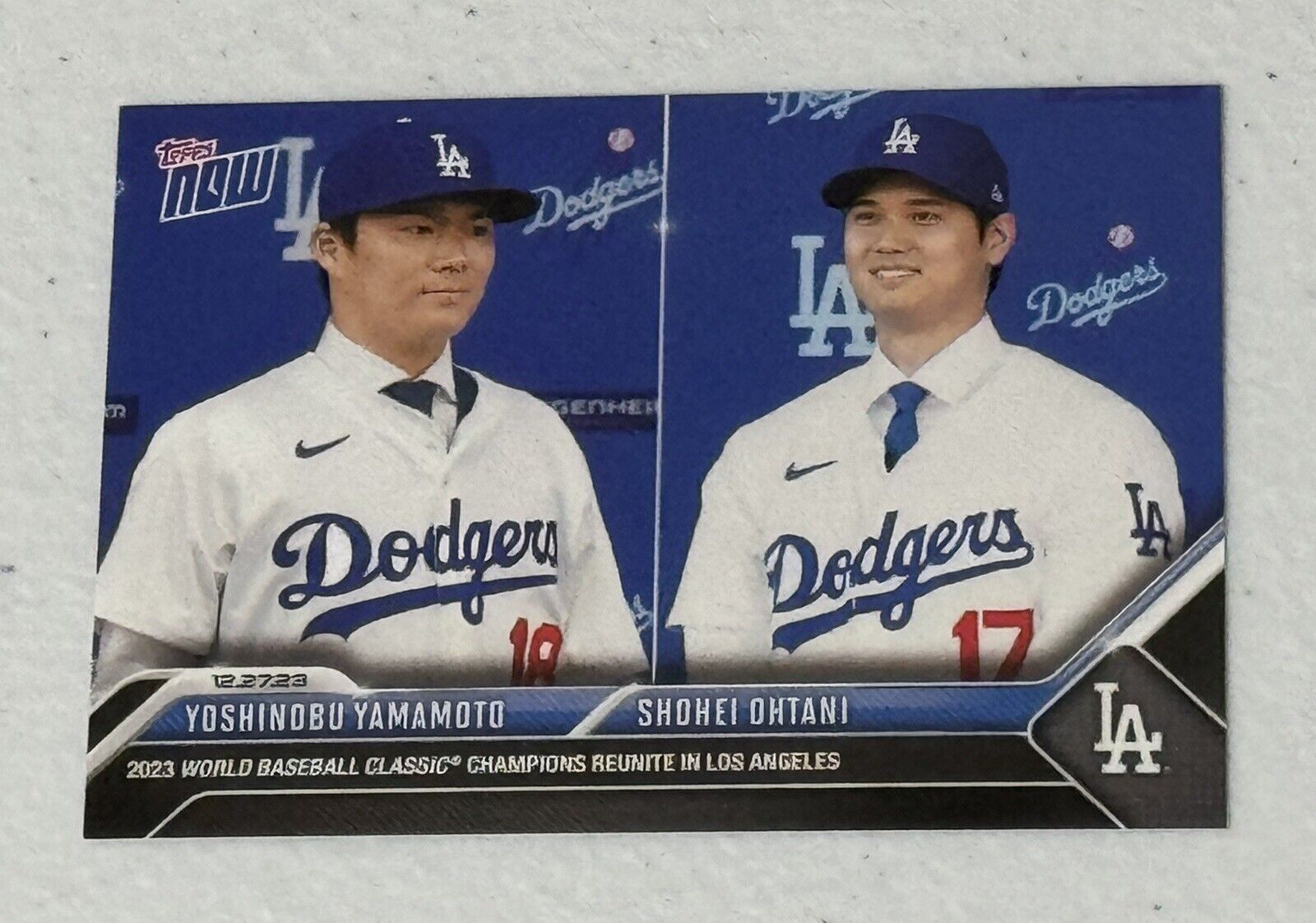 2 FOR 1* 2023 Topps Now #OS26 Yoshinobu Yamamoto/Shohe i Ohtani LA Dodgers STARS
