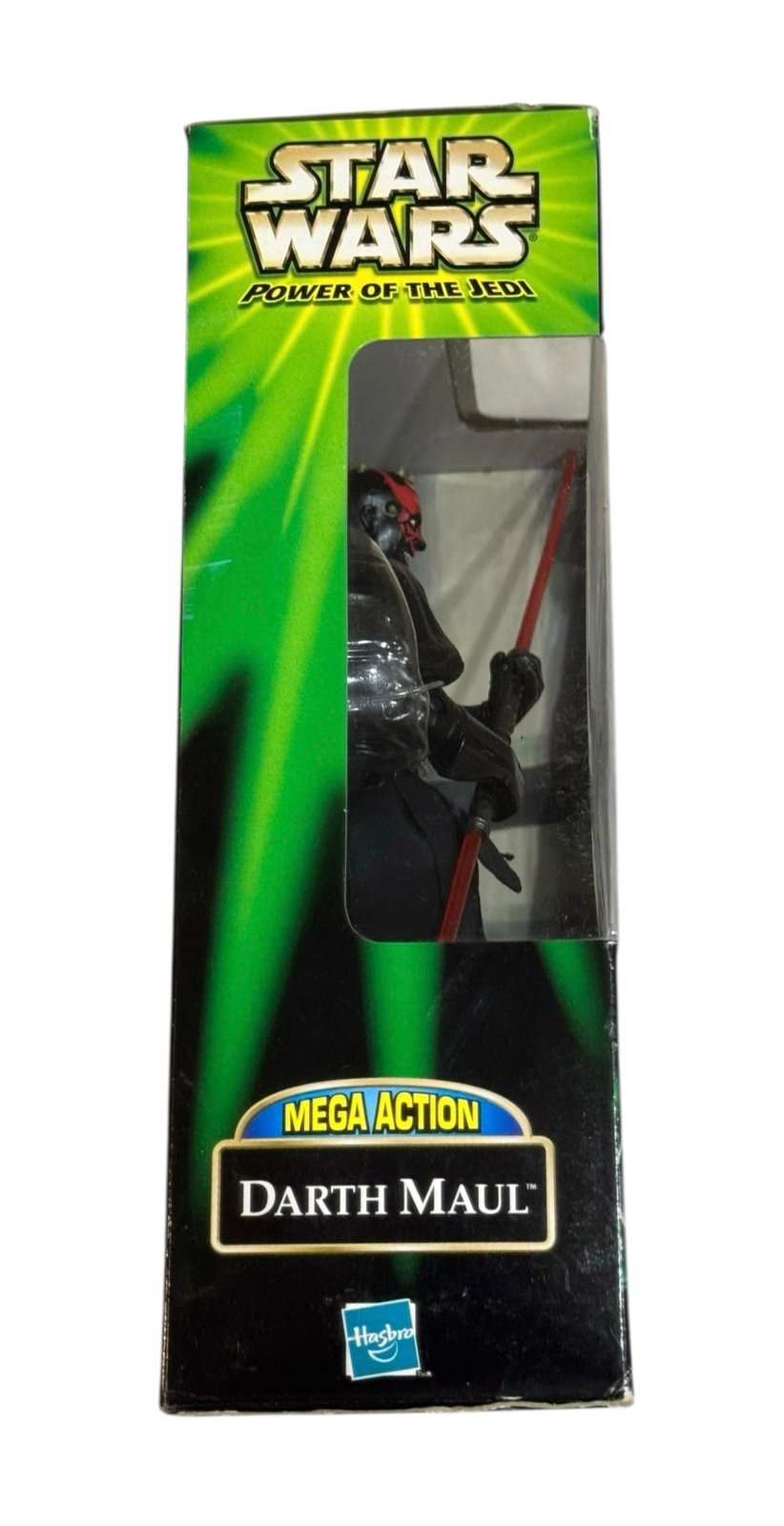 Vintage sealed Star Wars Power Of The Jedi Mega Action Darth Maul figure in original packaging