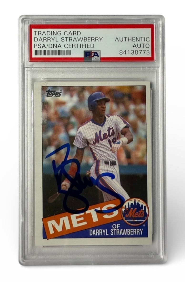 Darryl Strawberry autographed 1985 Topps #278 Mets rookie card PSA/DNA certified