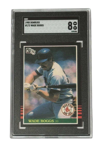 1985 Donruss Wade Boggs #172 graded SGC 8 NM-MT Boston Red Sox baseball card in protective case
