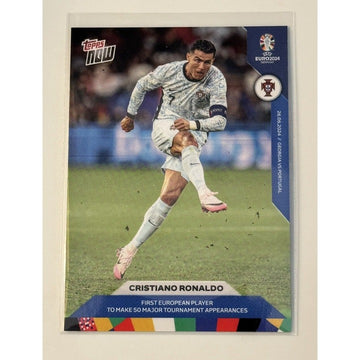 EURO 2024 TOPPS NOW Cristiano Ronaldo First Player 50 Major App Futbol Card #031