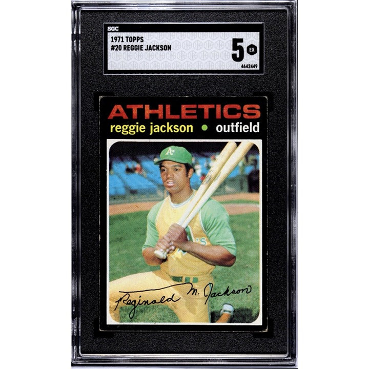 1971 Topps REGGIE JACKSON* NEW SLAB MLB Oakland Athletics Baseball #20 SGC 5 EX*