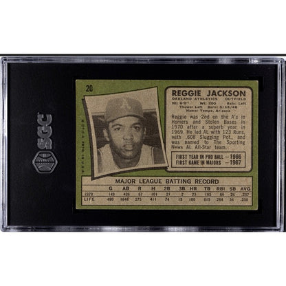 1971 Topps REGGIE JACKSON* NEW SLAB MLB Oakland Athletics Baseball #20 SGC 5 EX*
