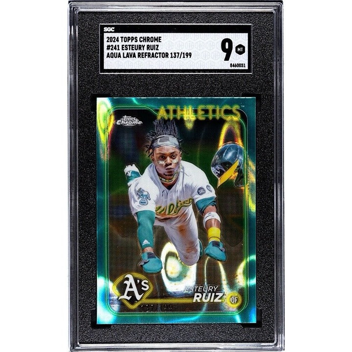 137/199* 2024 Topps Chrome - Esteury Green Refractor MLB Oakland ATHLETICS SGC 9