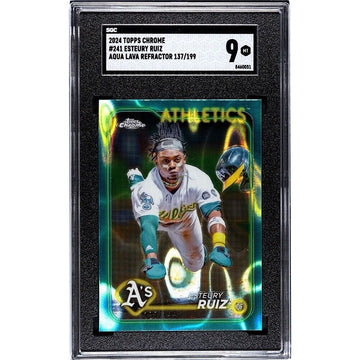 137/199* 2024 Topps Chrome - Esteury Green Refractor MLB Oakland ATHLETICS SGC 9