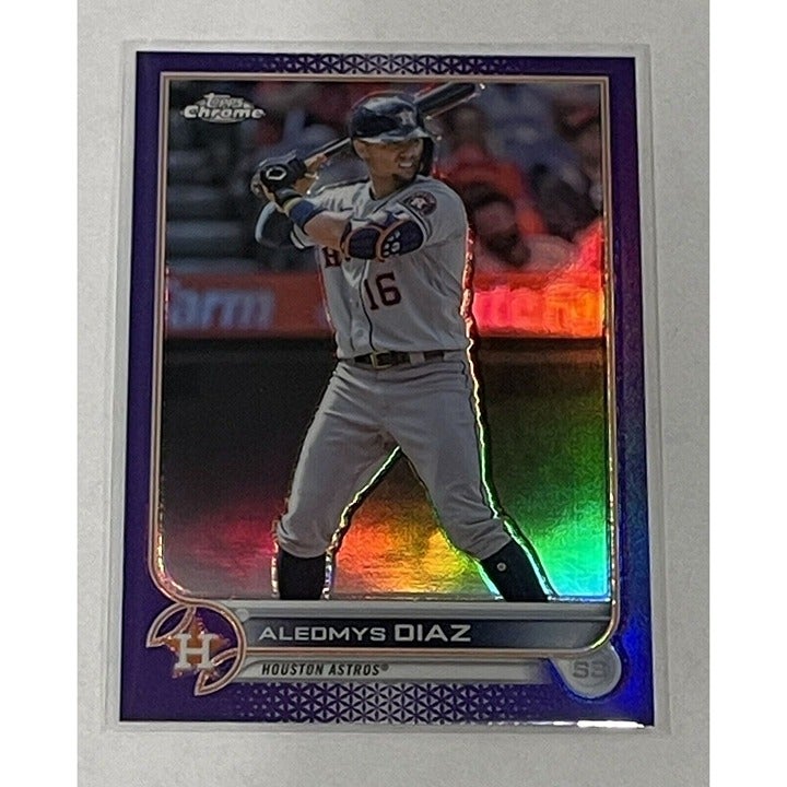 2022 Topps Chrome Update Purple Refractor Aledmys Diaz MLB Houston Astros #USC36