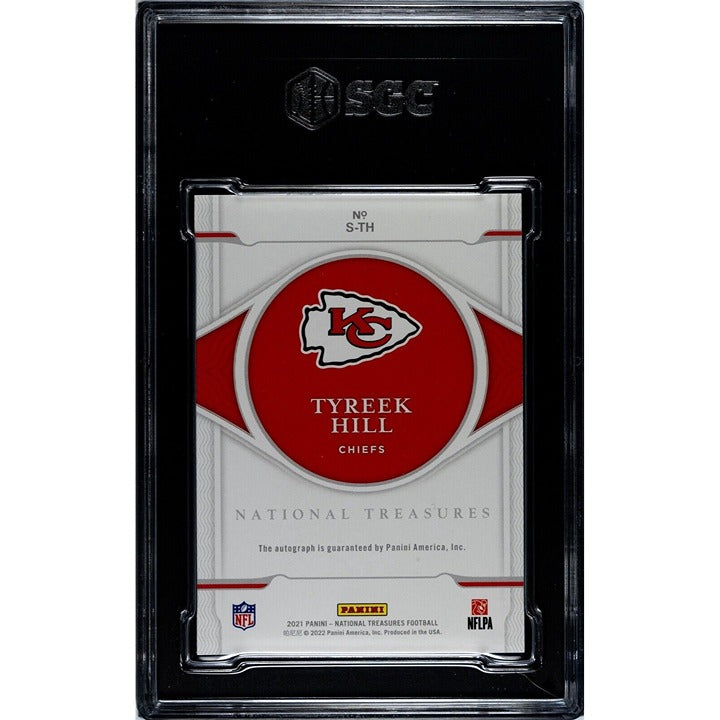 17/49 Tyreek Hill Auto Gold 2021 National Treasures #S-TH - NFL KC/Miami -SGC 10