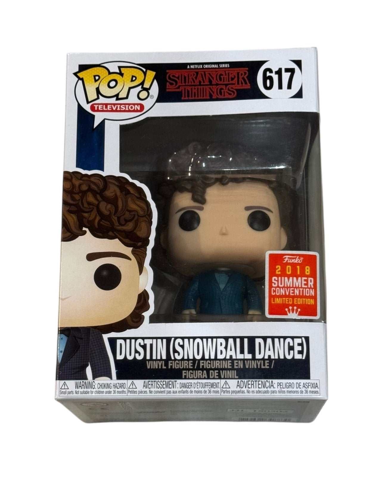 Funko Pop Stranger Things Dustin Snowball Dance vinyl figure limited edition in sealed box