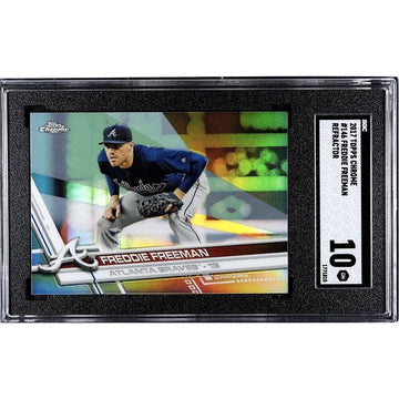 2017 TOPPS CHROME Refractor* FREDDIE FREEMAN Braves/LA Dodgers Card 146 - SGC 10