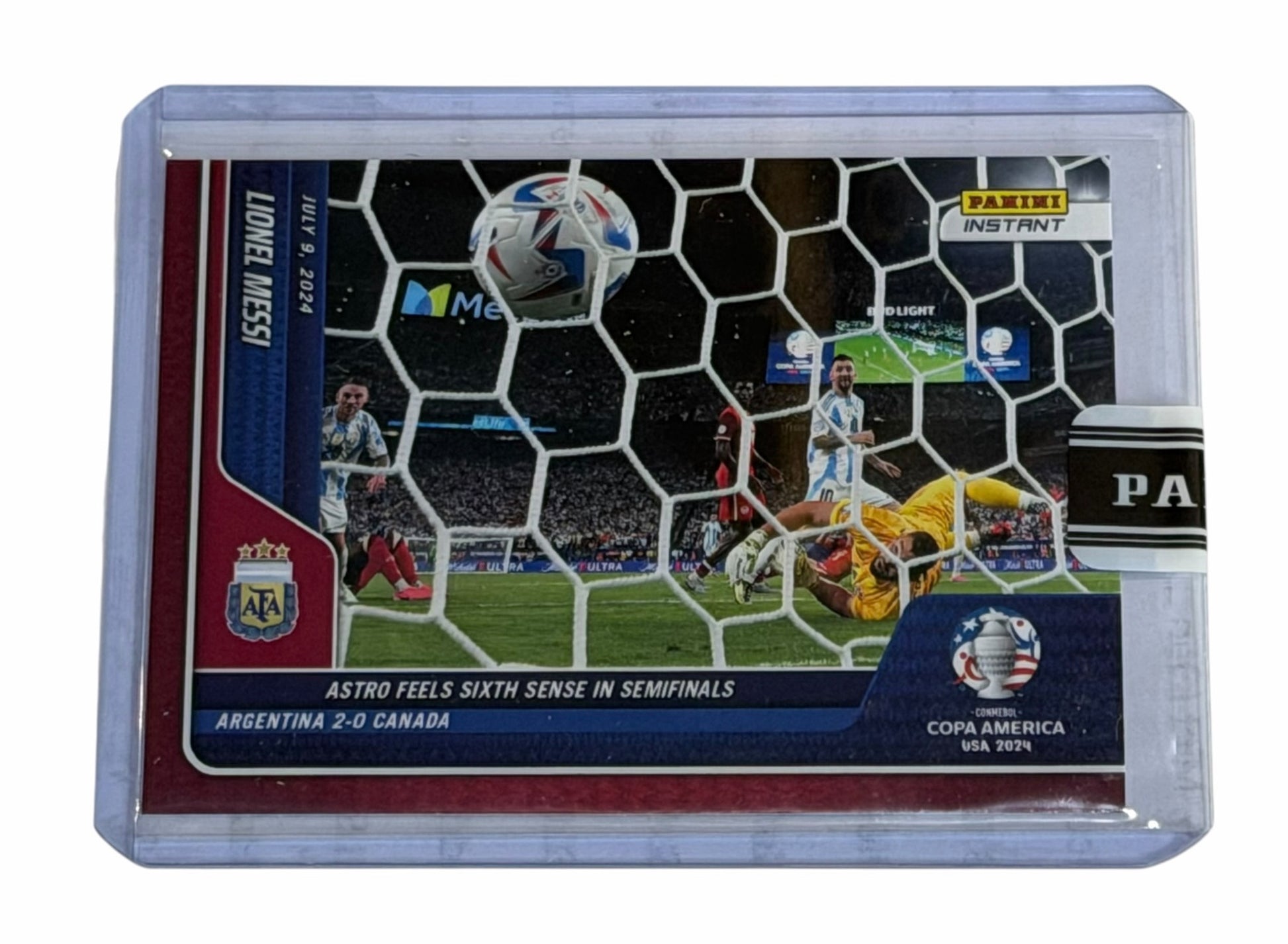 Lionel Messi 2024 Panini Instant Copa America #39 Red 13/25 Sealed