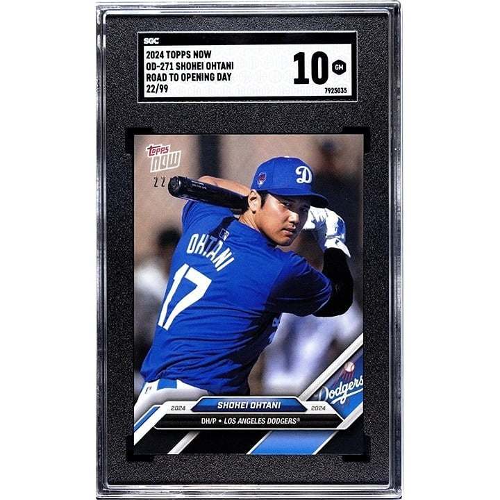 22/99 Shohei Ohtani 2024 Topps Now Opening Day LA Dodgers baseball card SGC 10 graded limited edition