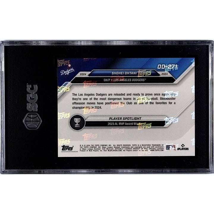 22/99 Shohei Ohtani 2024 Topps Now MLB LA Dodgers limited edition baseball card in SGC10 case