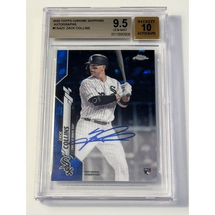 2020 Topps Chrome Sapphire Edition Zack Collins* Auto RC #CSA-ZC MLB Beckett 9.5