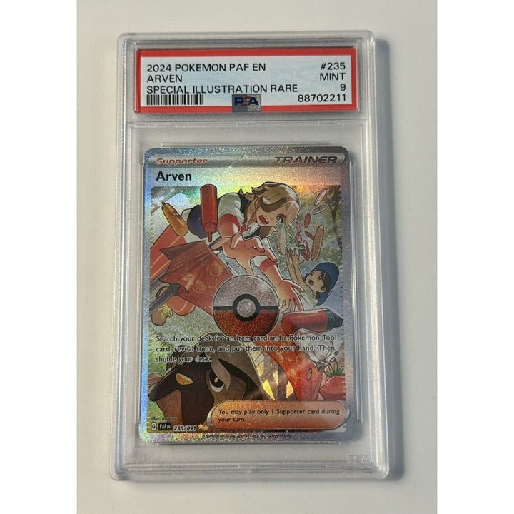 2024 Pokemon Paf En-Paldean Fates Arven Special Illustration Rare* Trainer PSA 9