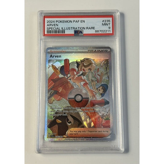 2024 Pokemon Paf En-Paldean Fates Arven Special Illustration Rare* Trainer PSA 9