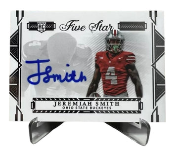1 of 1,341 Jeremiah Smith RC 2024 Panini  “Five Star” AUTO+ Ohio State Card JS-4