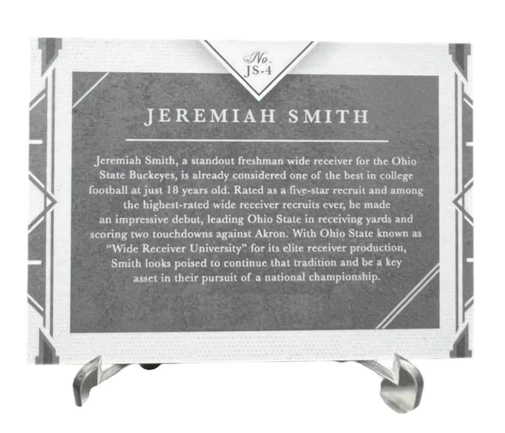 1 of 1,341 Jeremiah Smith RC 2024 Panini  “Five Star” AUTO+ Ohio State Card JS-4