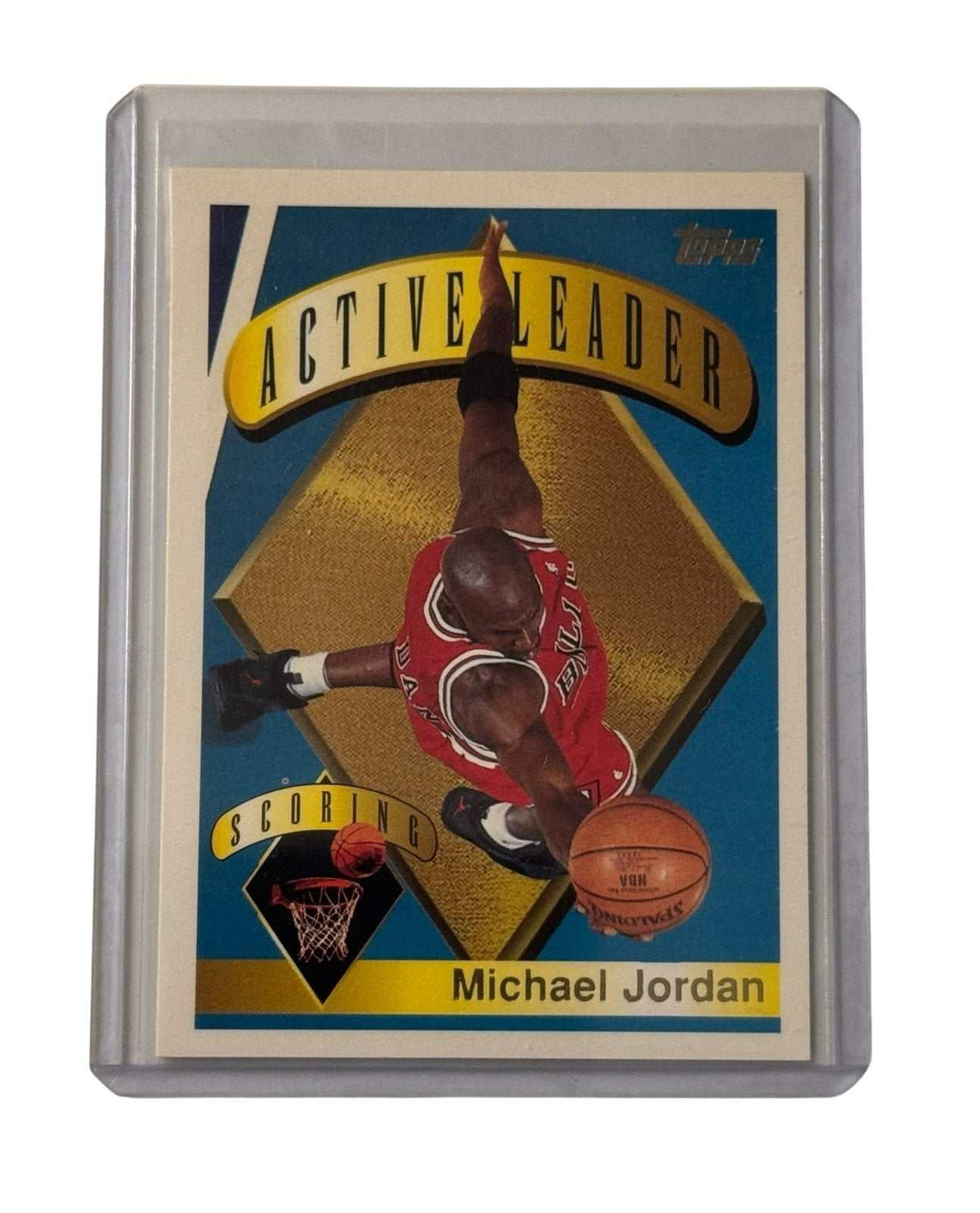 RARE Topps RARE 1995 Michael Jordan Topps Active Leader Scoring NBA BullsVintage Card 1