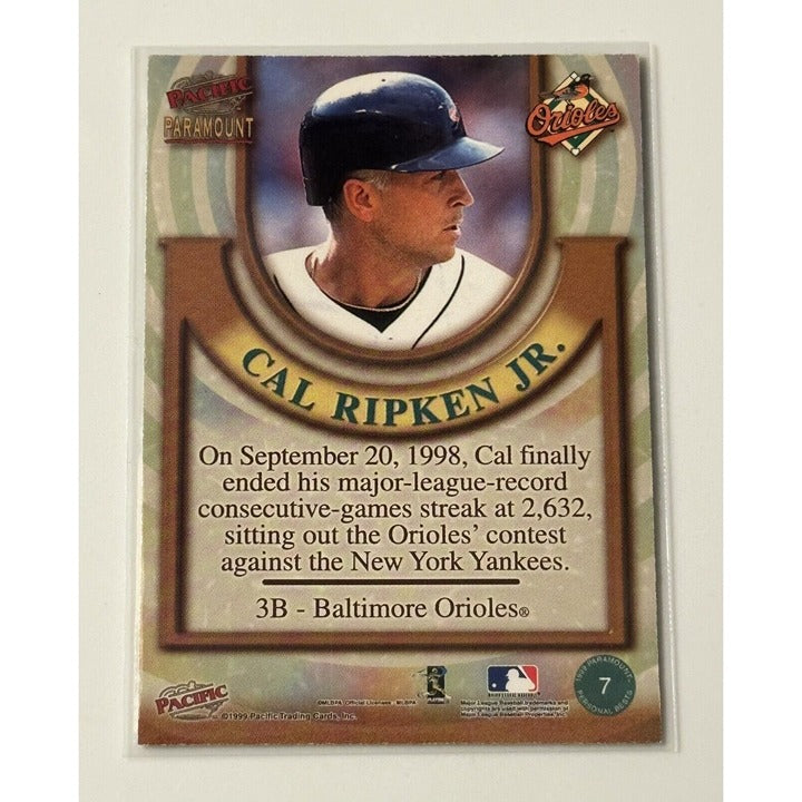 Cal Ripken Jr 1999 Pacific Paramount Personal Bests HOLO Foil SHARP #36 Orioles*
