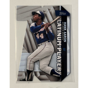 Hank Aaron 2021 Topps Series One Platinum Players Insert #PDC-2 Braves - Die Cut