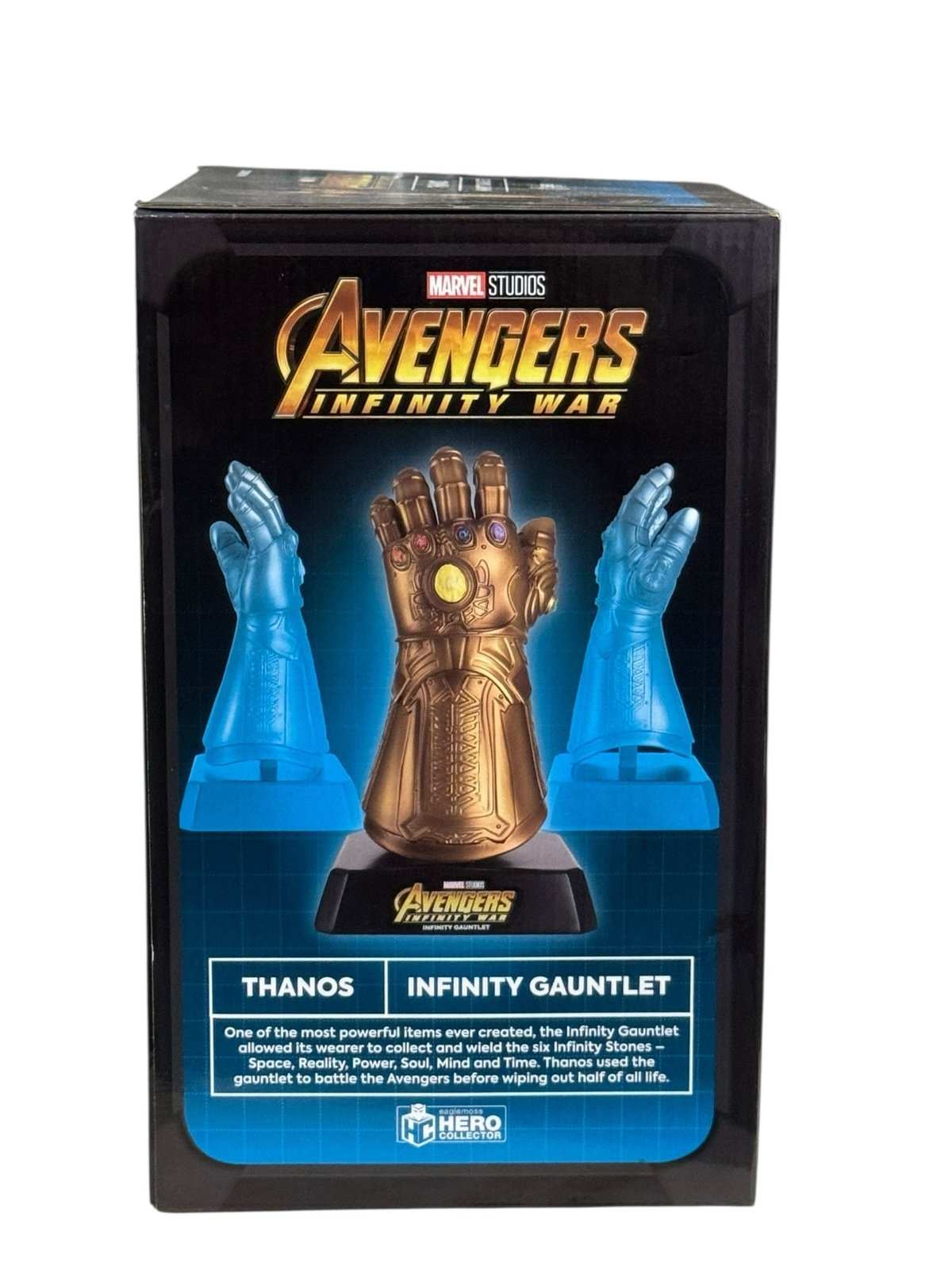 Marvel Avengers Infinity War Thanos Infinity Gauntlet mini prop replica with Infinity Stones in display box