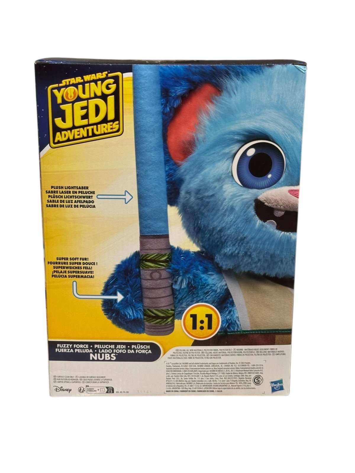 Star Wars Young Jedi Adventures Nubs Fuzzy Force 12 inch plush with lightsaber by Hasbro Disney