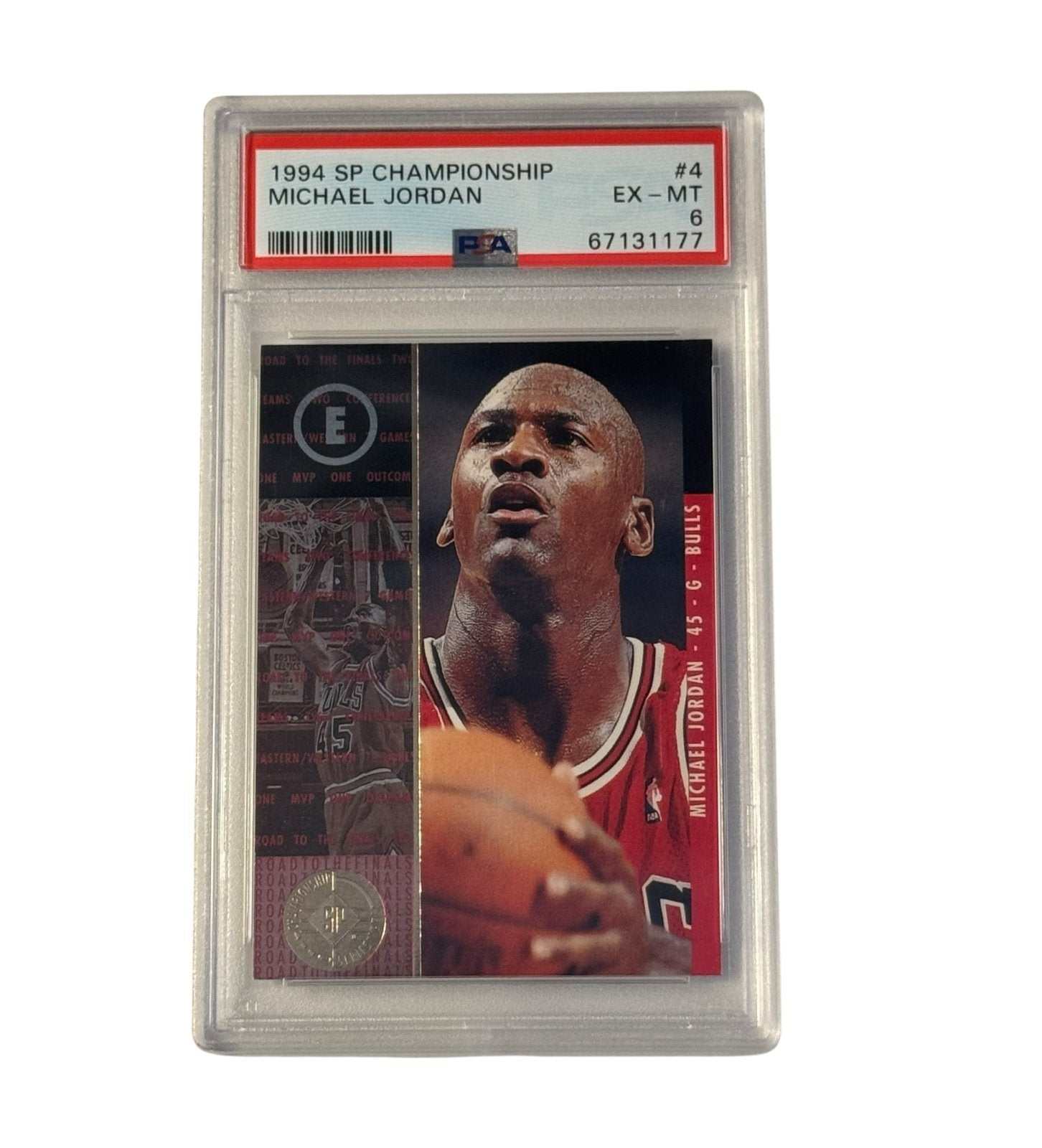 1994 SP Championship Michael Jordan basketball card PSA 6 Chicago Bulls jersey 45 insert