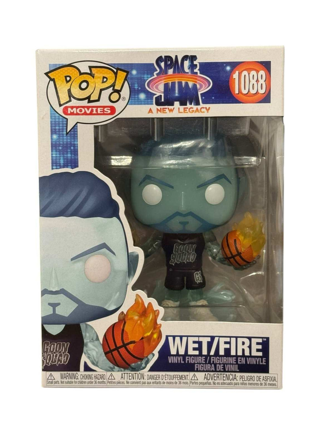 Funko Pop Movies Space Jam A New Legacy Wet Fire vinyl figure with fiery basketball collectible