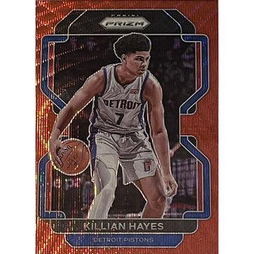 2021-22 Panini Prizm - Red WAVE - Killian Hayes* Card #101 - NBA Detroit Pistons