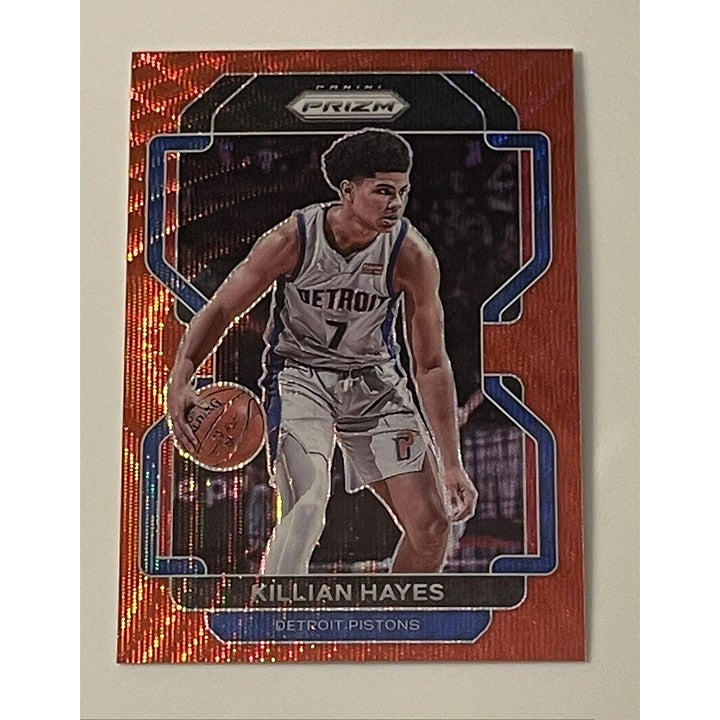 2021-22 Panini Prizm - Red WAVE - Killian Hayes* Card #101 - NBA Detroit Pistons