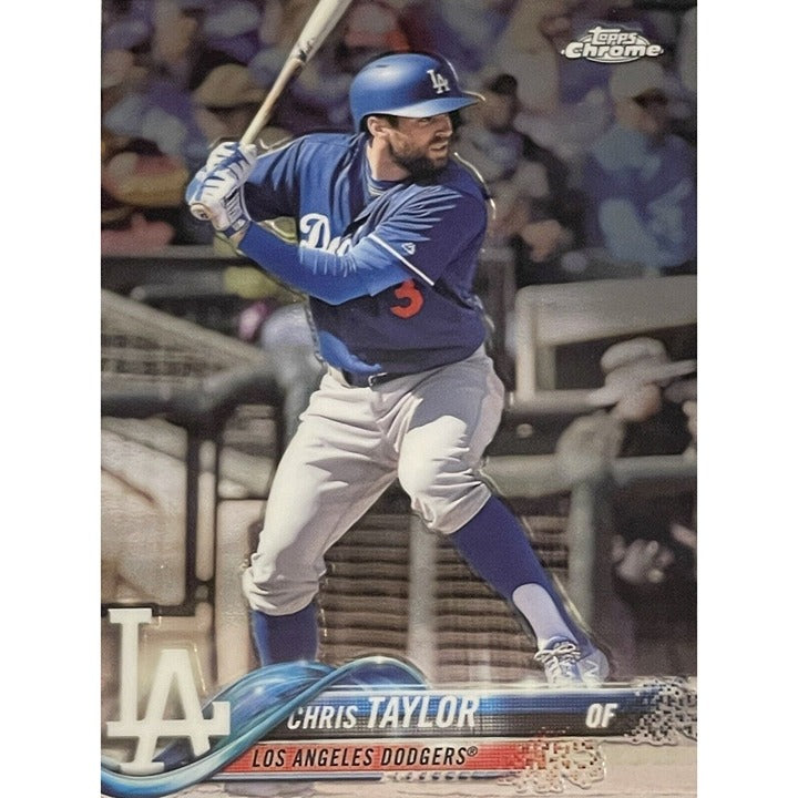 2018 Topps Chrome Chris Taylor MLB Los Angeles Dodgers - MLB Baseball Card #183*