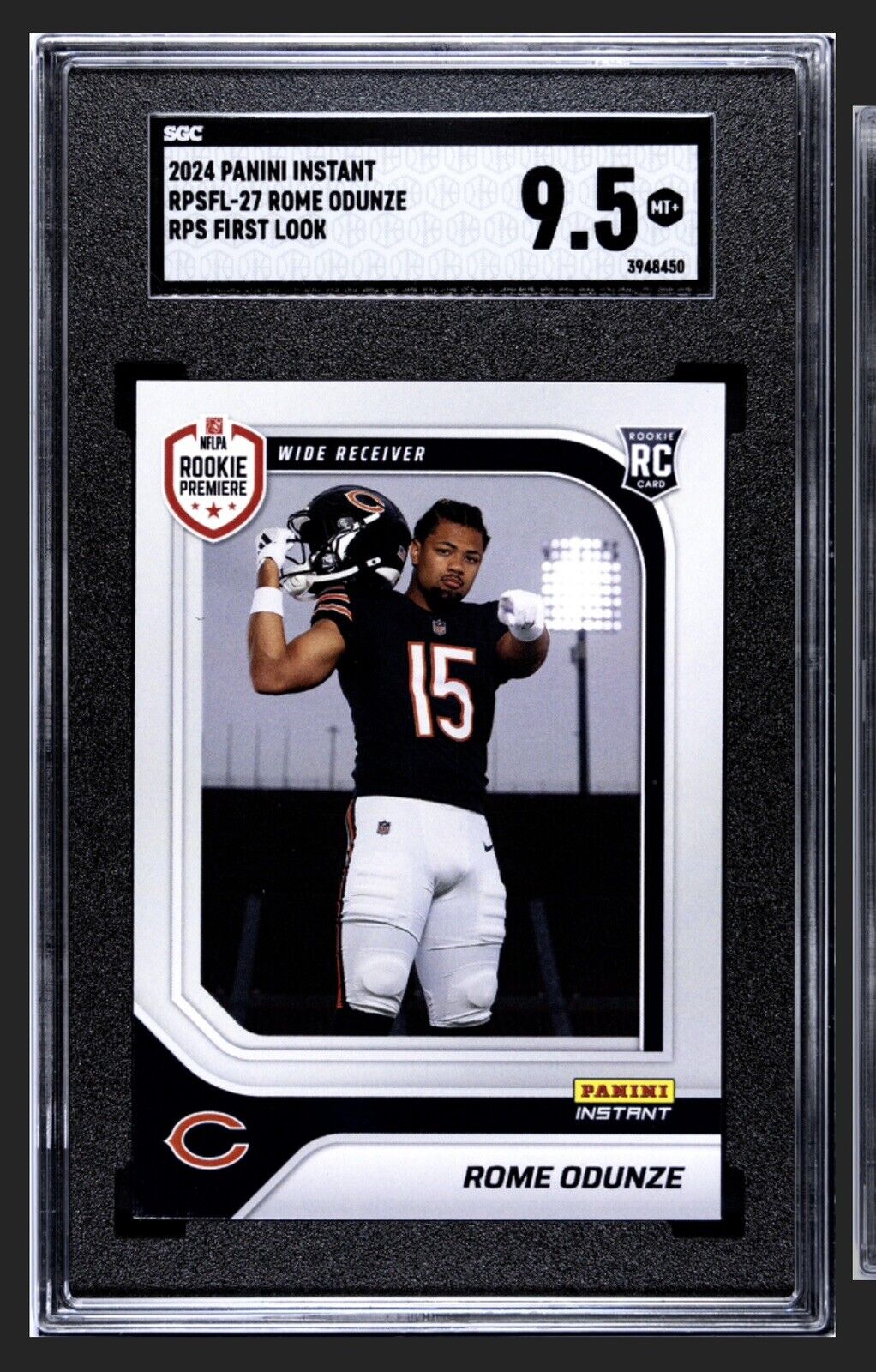 2024 Panini Instant Rome Odunze RC* Bears Rookie RPS FIRST LOOK SP #27 - SGC 9.5