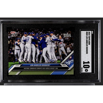 2024 Topps Now! LA Dodgers HISTORIC COMEBACK Wins WORLD SERIES Card 885 - SGC 10