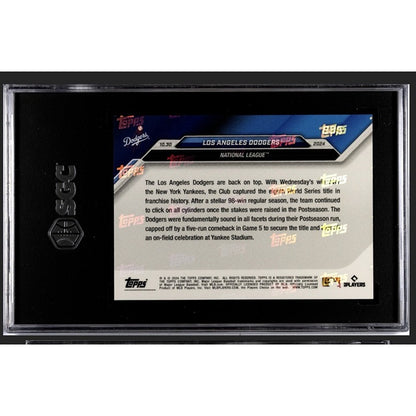 2024 Topps Now! LA Dodgers HISTORIC COMEBACK Wins WORLD SERIES Card 885 - SGC 10