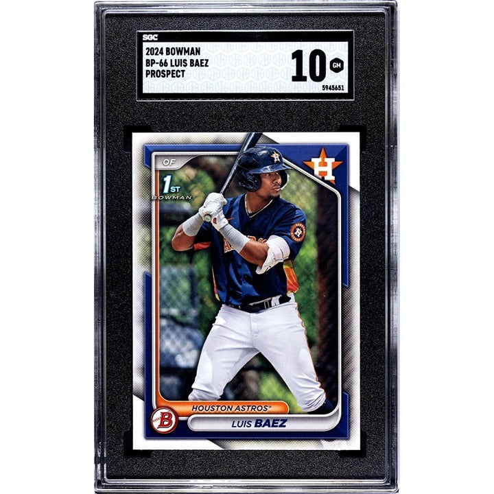 2024 1st Bowman Chrome Luis Baez RC* Prospect Card #BCP-66 Low Population SGC 10