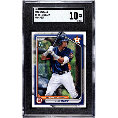 2024 1st Bowman Chrome Luis Baez RC* Prospect Card #BCP-66 Low Population SGC 10