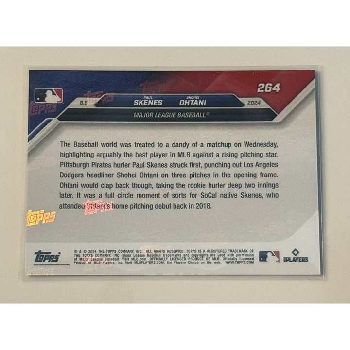 Paul Skenes Shohei Ohtani 2024 Topps Now MLB trading card showdown limited edition