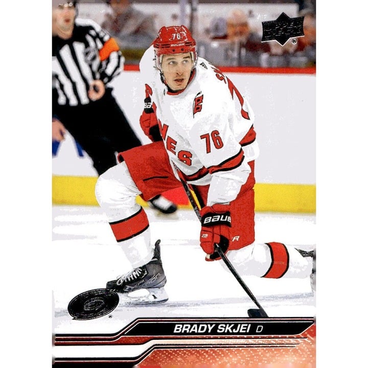 Brady Skjei 2023-24 Upper Deck Series 2 Update NHL Hurricanes Hockey - Card #286