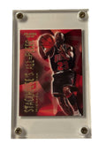 Rare 1996 Michael Jordan Fleer Stackhouses All-Star NBA Bulls basketball card in protective case
