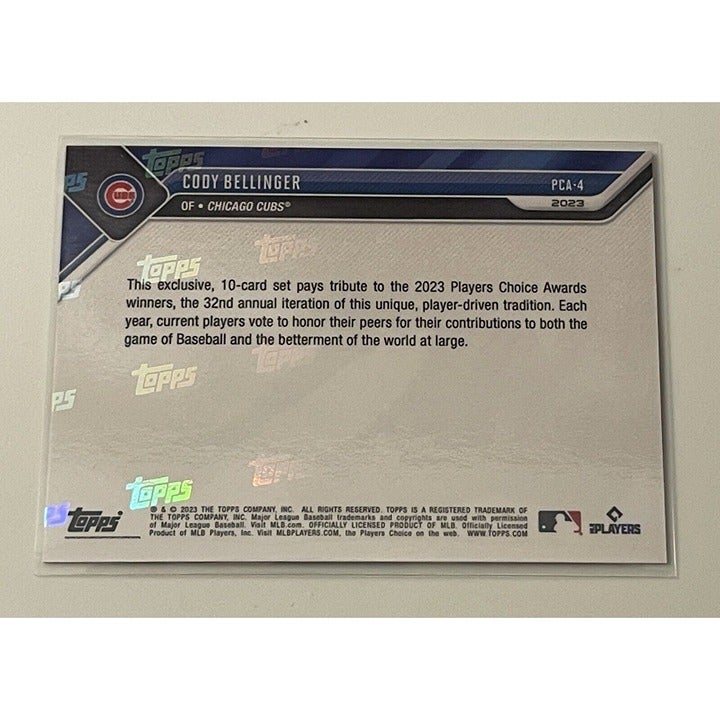 Cody Bellinger 2023 Topps Now MLB Players Choice Awards - PCA-4 MLB Chicago Cubs