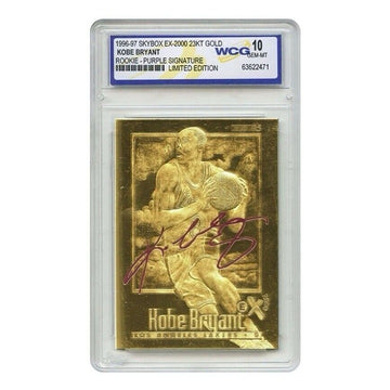 1996 Fleer 23K Gold Kobe Bryant* RC Purple Sig. LTD Gold Auto NBA Lakers WCG 10*