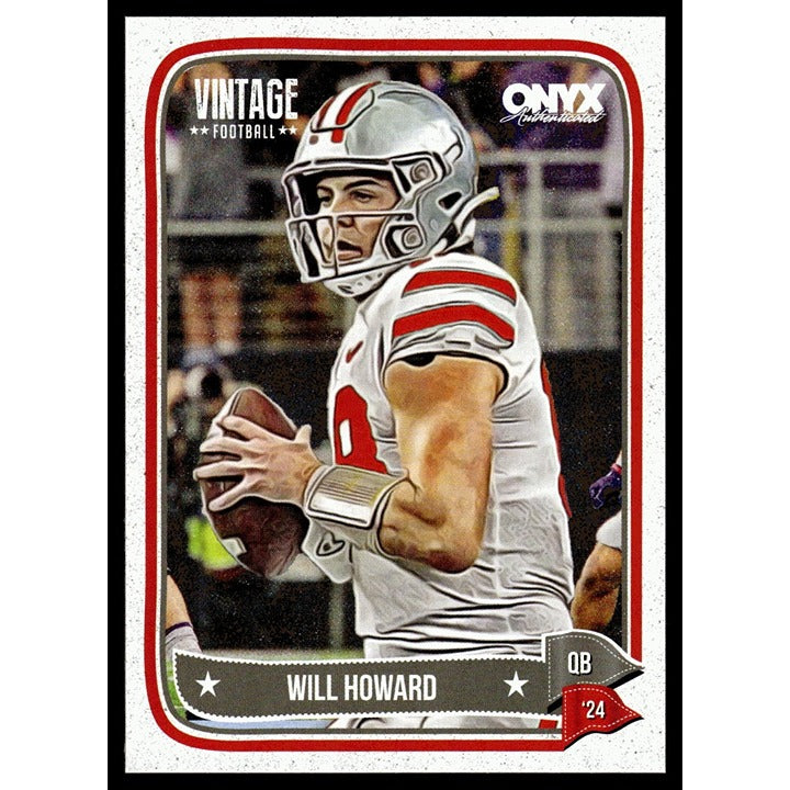 2024 Onyx Vintage Football Card #OVWIHO Will Howard - Ohio State Buckeyes Champs